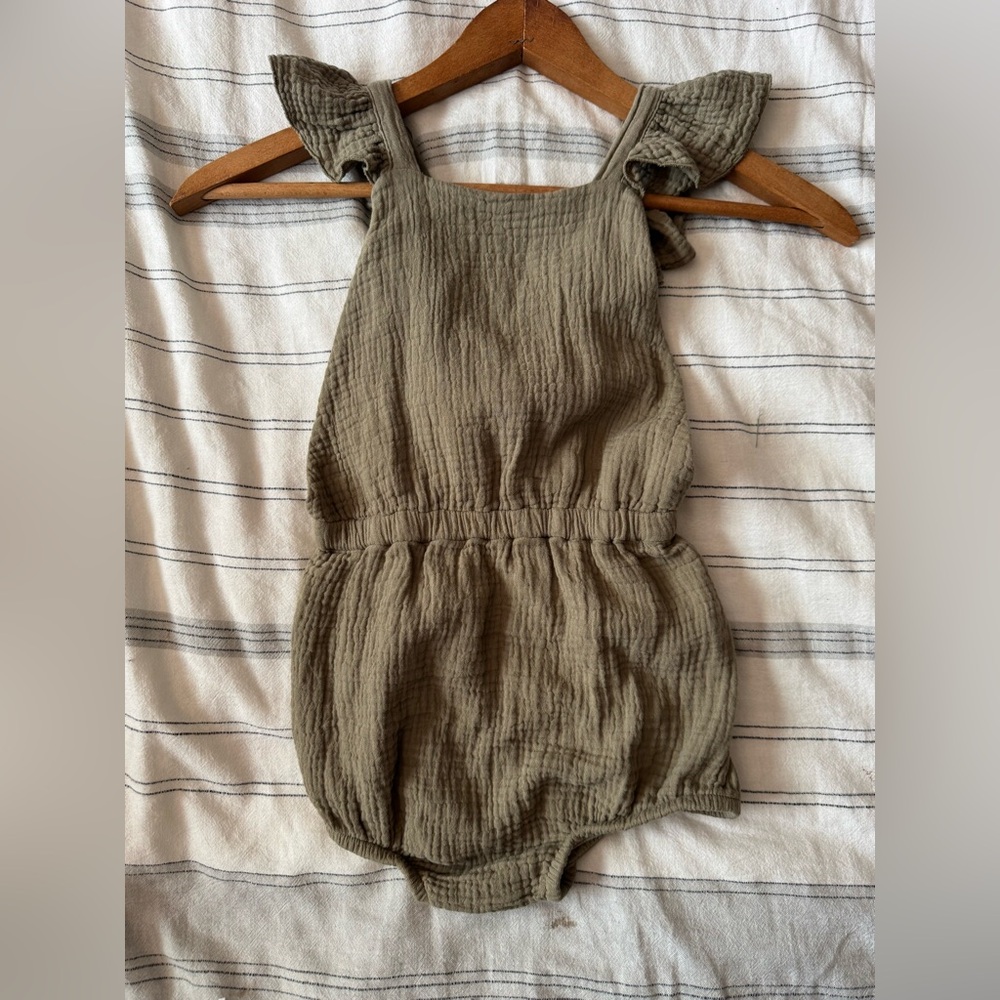 The Ruffle Strap Romper by The Simple Folk